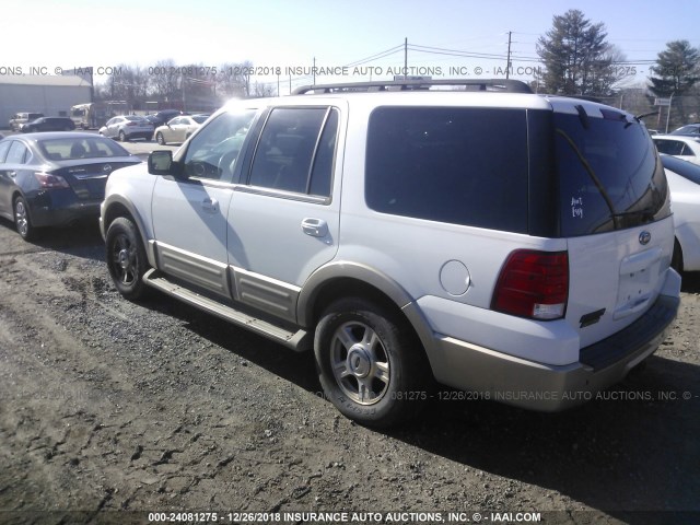 1FMFU18576LA08586 - 2006 FORD EXPEDITION EDDIE BAUER WHITE photo 3