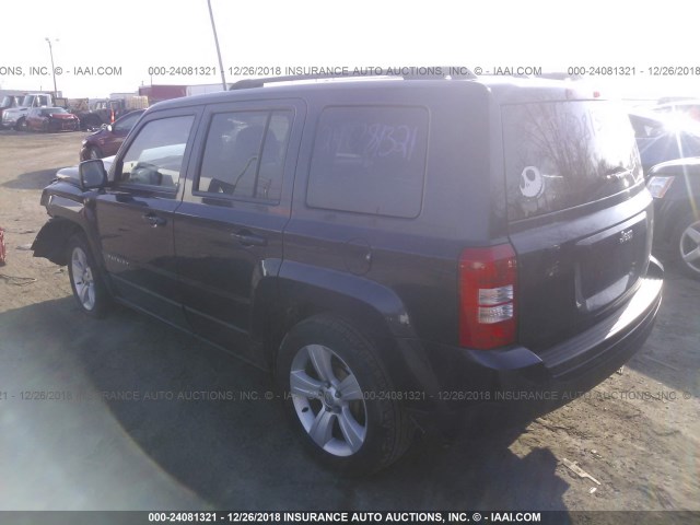 1C4NJPFA0ED692076 - 2014 JEEP PATRIOT LATITUDE Navy photo 3