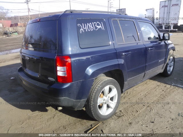 1C4NJPFA0ED692076 - 2014 JEEP PATRIOT LATITUDE Navy photo 4