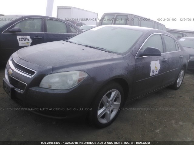 1G1ZA5EU4BF238553 - 2011 CHEVROLET MALIBU LS GRAY photo 2