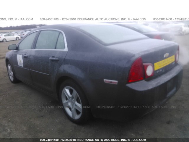 1G1ZA5EU4BF238553 - 2011 CHEVROLET MALIBU LS GRAY photo 3
