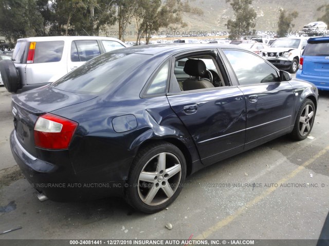 WAUJC68E75A118897 - 2005 AUDI A4 1.8T/1.8T SPECIAL BLUE photo 4