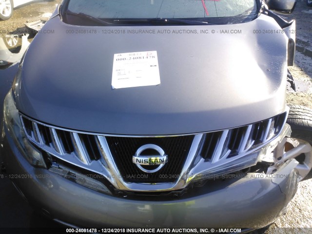 JN8AZ1MU4AW014614 - 2010 NISSAN MURANO S/SL/LE Pewter photo 10