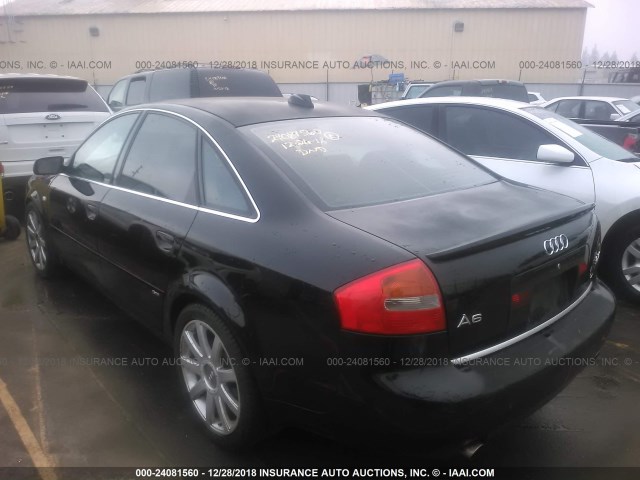 WAUCD64B74N066759 - 2004 AUDI A6 S-LINE QUATTRO BLACK photo 3