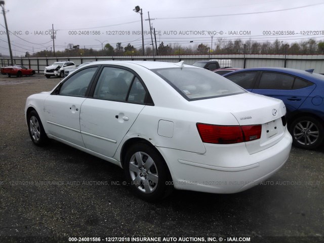 5NPET4AC7AH608406 - 2010 HYUNDAI SONATA GLS WHITE photo 3