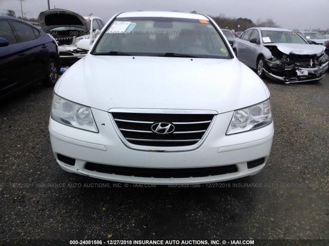 5NPET4AC7AH608406 - 2010 HYUNDAI SONATA GLS WHITE photo 6