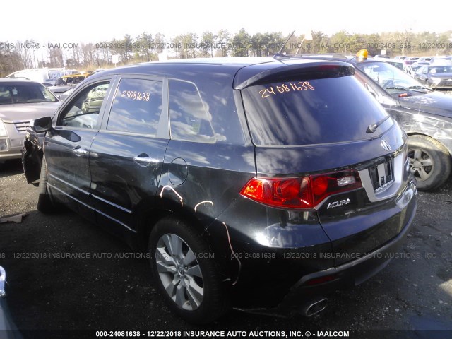 5J8TB1H23CA001307 - 2012 ACURA RDX BLACK photo 3