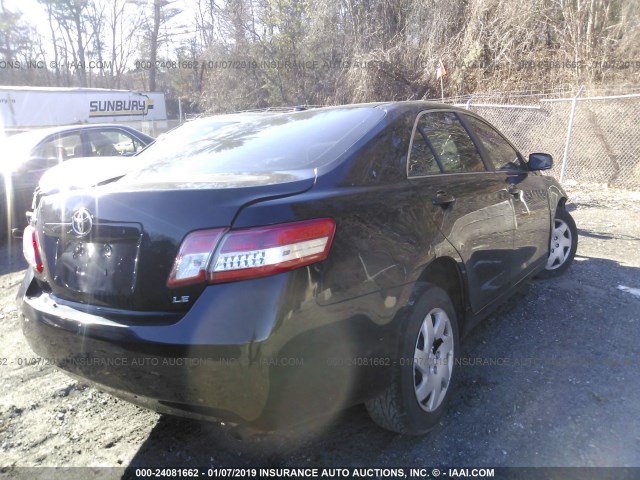 4T4BF3EK2BR213578 - 2011 TOYOTA CAMRY SE/LE/XLE BLACK photo 4