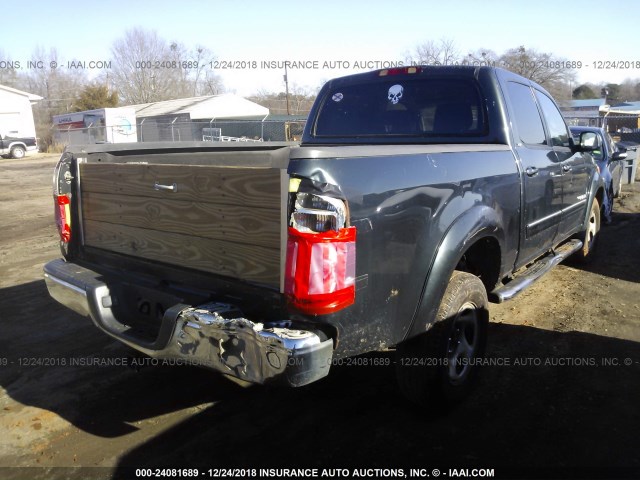 5TBDT44105S498376 - 2005 TOYOTA TUNDRA DOUBLE CAB SR5 GRAY photo 4