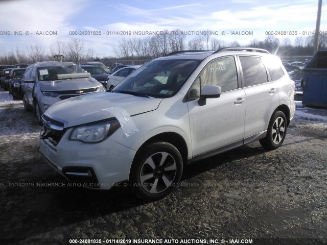 JF2SJAEC4HH544434 - 2017 SUBARU FORESTER 2.5I PREMIUM WHITE photo 2