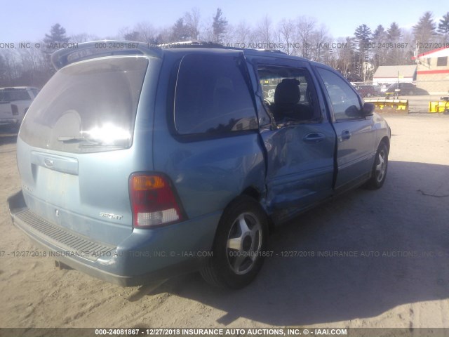 2FMZA57402BB54361 - 2002 FORD WINDSTAR SPORT BLUE photo 4