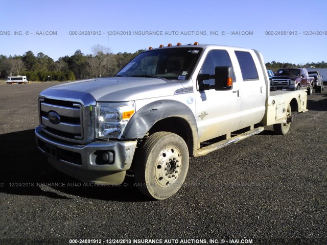 1FD9W4HT2CEC25308 - 2012 FORD F450 SUPER DUTY SILVER photo 2