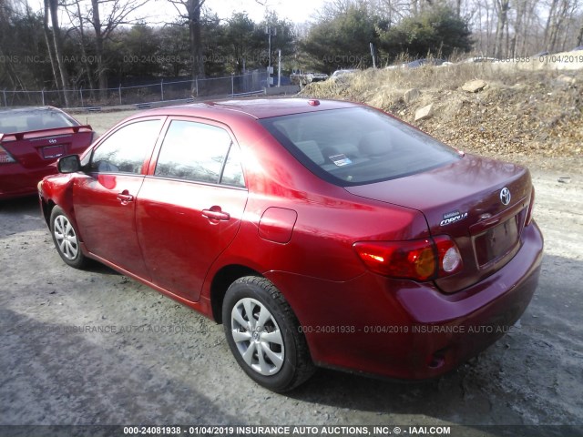 JTDBL40E699021253 - 2009 TOYOTA COROLLA LE/XLE RED photo 3