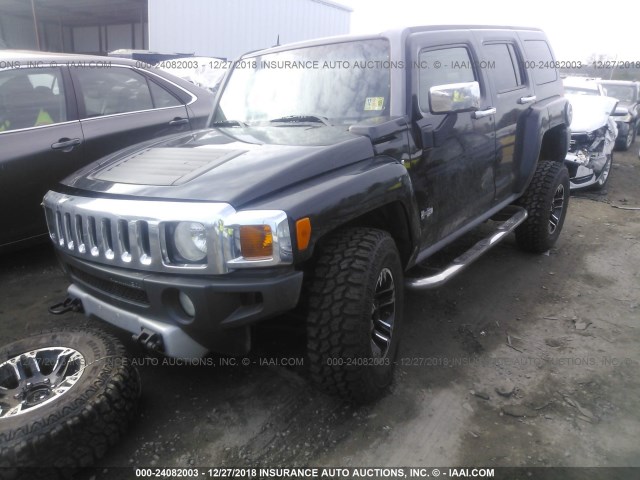 5GTEN13E888101412 - 2008 HUMMER H3 BLACK photo 2