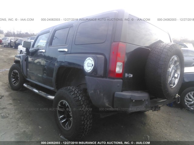 5GTEN13E888101412 - 2008 HUMMER H3 BLACK photo 3