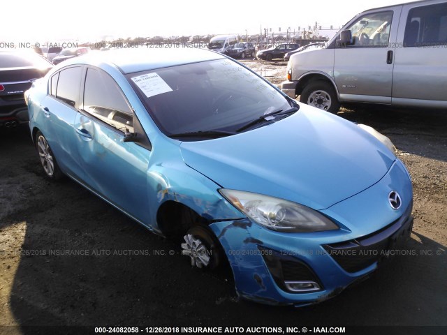 JM1BL1S6XA1170837 - 2010 MAZDA 3 S BLUE photo 1