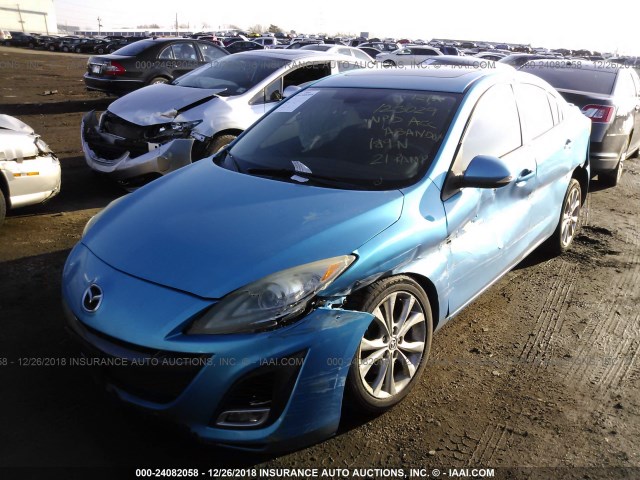 JM1BL1S6XA1170837 - 2010 MAZDA 3 S BLUE photo 2