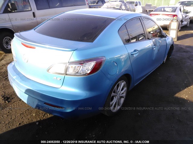 JM1BL1S6XA1170837 - 2010 MAZDA 3 S BLUE photo 4