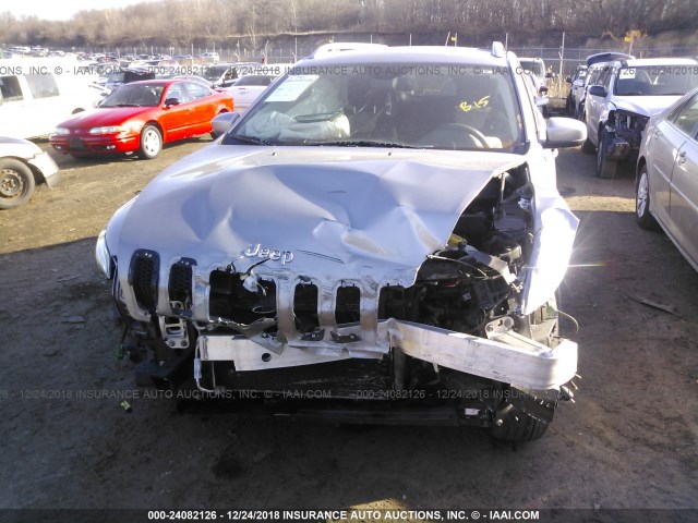 1C4PJMCS9EW169132 - 2014 JEEP CHEROKEE LATITUDE SILVER photo 6