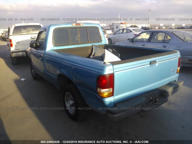 1FTCR10UXRPC43928 - 1994 FORD RANGER BLUE photo 3