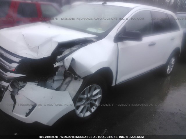 2FMDK3GCXEBA65890 - 2014 FORD EDGE SE WHITE photo 2