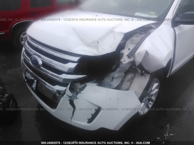 2FMDK3GCXEBA65890 - 2014 FORD EDGE SE WHITE photo 6