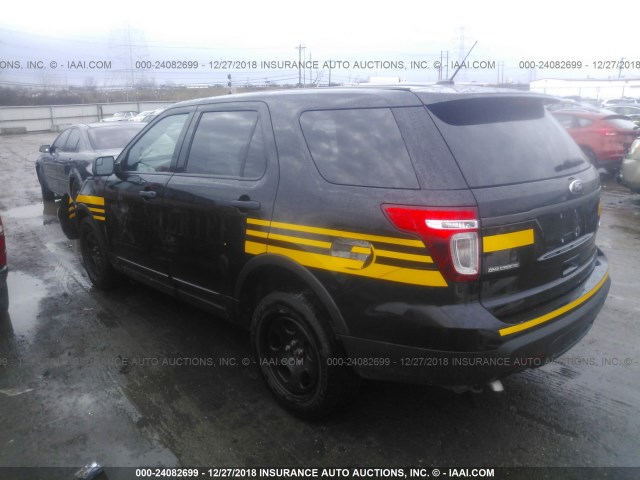 1FM5K8AR6EGB63807 - 2014 FORD EXPLORER POLICE INTERCEPTOR BLACK photo 3