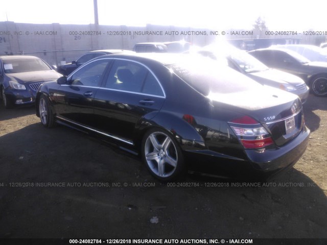 WDDNG71X47A053297 - 2007 MERCEDES-BENZ S 550 BLACK photo 3