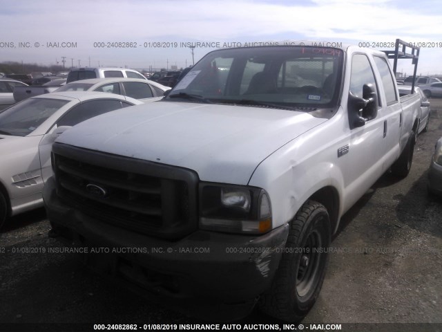 1FTNW20L84EE09074 - 2004 FORD F250 SUPER DUTY WHITE photo 2