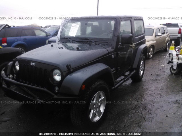 1C4AJWAGXEL101150 - 2014 JEEP WRANGLER SPORT BLACK photo 2