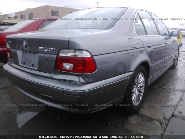 WBADT63472CH88691 - 2002 BMW 530 I AUTOMATIC GRAY photo 4