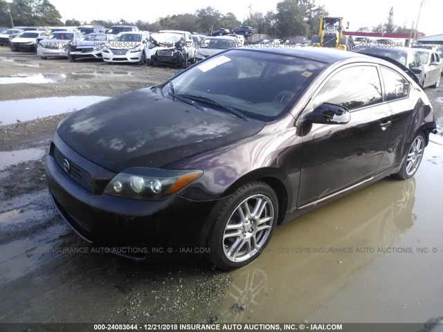 JTKDE167680235794 - 2008 TOYOTA SCION TC Bənövşəyi foto 2