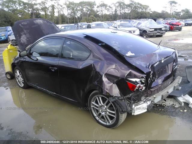 JTKDE167680235794 - 2008 TOYOTA SCION TC Bənövşəyi foto 3