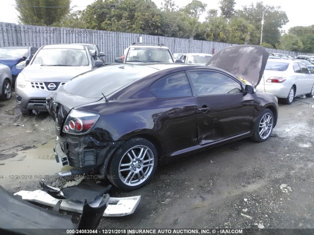 JTKDE167680235794 - 2008 TOYOTA SCION TC Bənövşəyi foto 4