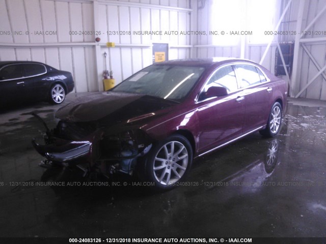 1G1ZE5E17BF154849 - 2011 CHEVROLET MALIBU LTZ RED photo 2