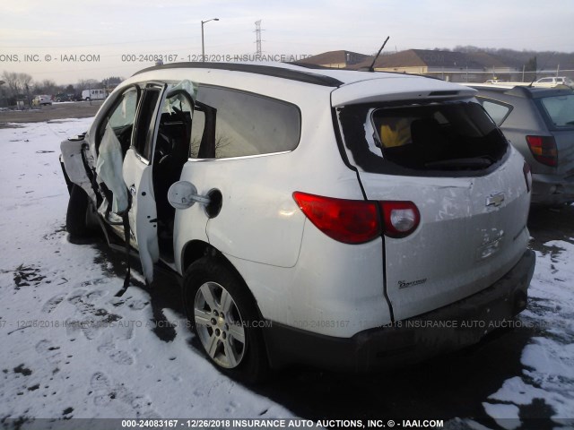 1GNLRFEDXAJ246381 - 2010 CHEVROLET TRAVERSE LT WHITE photo 3