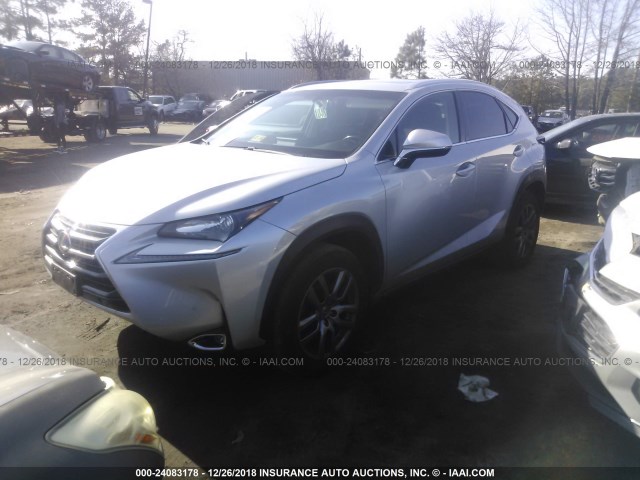 JTJBARBZ2G2051145 - 2016 LEXUS NX 200T/BASE/F SPORT SILVER photo 2