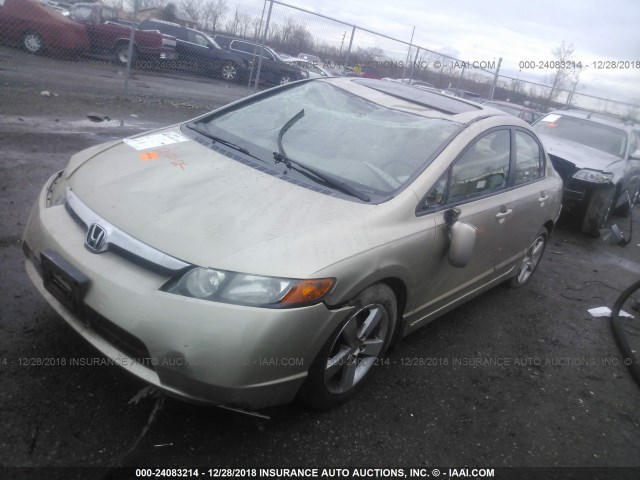 1HGFA16988L051535 - 2008 HONDA CIVIC EXL GOLD photo 2