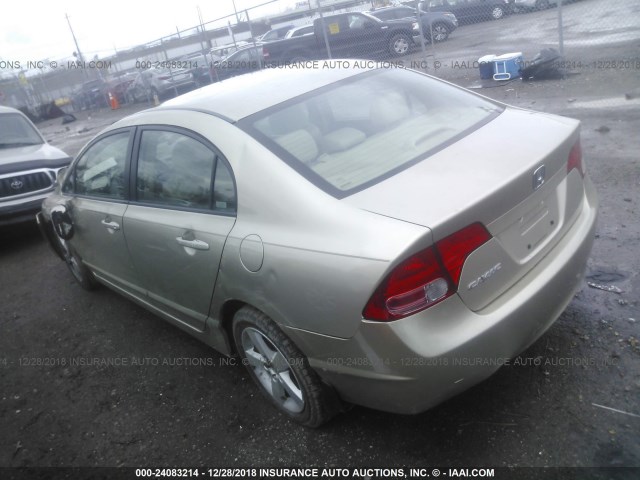 1HGFA16988L051535 - 2008 HONDA CIVIC EXL GOLD photo 3