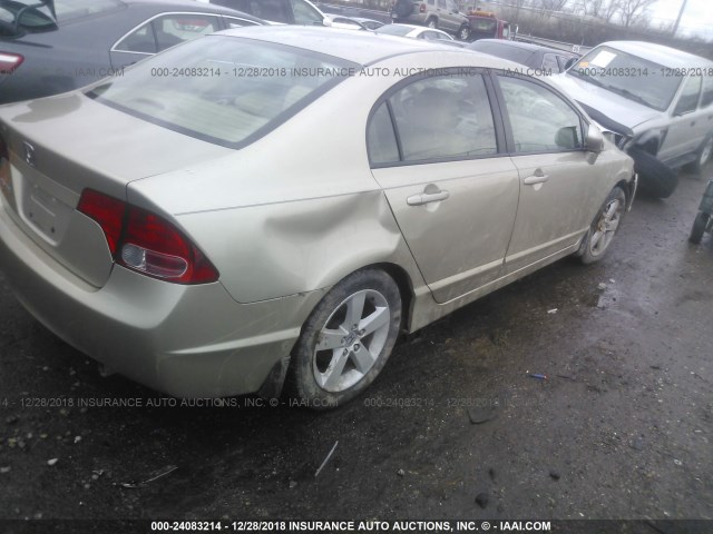 1HGFA16988L051535 - 2008 HONDA CIVIC EXL GOLD photo 4