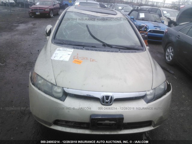 1HGFA16988L051535 - 2008 HONDA CIVIC EXL GOLD photo 6