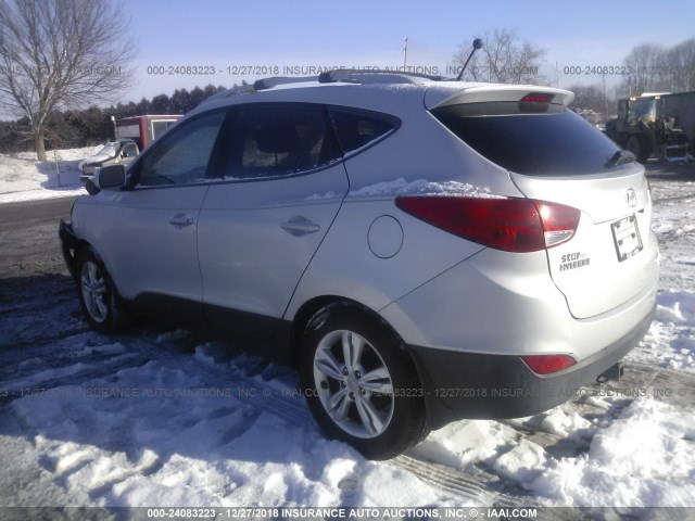 KM8JUCAC1CU417557 - 2012 HYUNDAI TUCSON GLS/LIMITED ვერცხლისფერი ფოტო 3