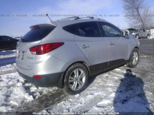 KM8JUCAC1CU417557 - 2012 HYUNDAI TUCSON GLS/LIMITED ვერცხლისფერი ფოტო 4