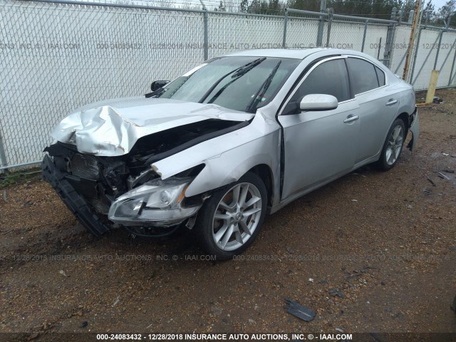 1N4AA5AP7DC819155 - 2013 NISSAN MAXIMA S/SV SILVER photo 2