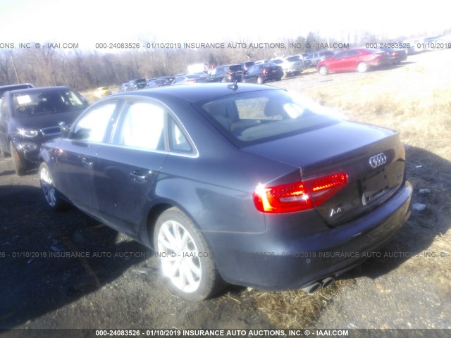 WAUFFAFL5DN047689 - 2013 AUDI A4 PREMIUM PLUS GRAY photo 3