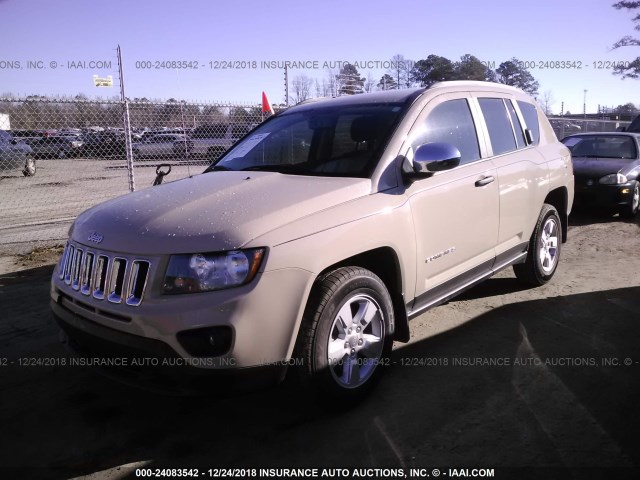 1C4NJCBA3HD185160 - 2017 JEEP COMPASS SPORT TAN photo 2