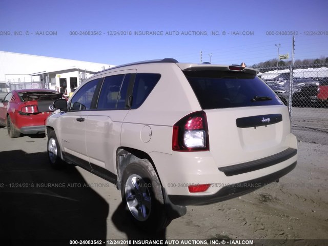 1C4NJCBA3HD185160 - 2017 JEEP COMPASS SPORT TAN photo 3