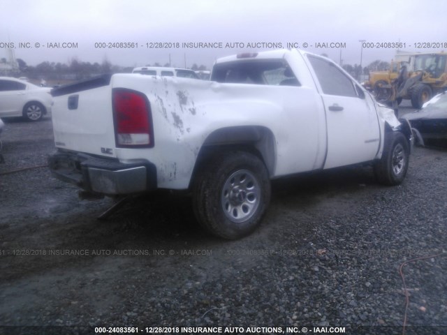 1GTEC14X98Z311413 - 2008 GMC SIERRA C1500 WHITE photo 4