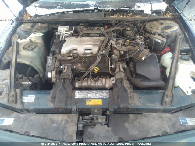 1G2WJ12M5SF298059 - 1995 PONTIAC GRAND PRIX SE მწვანე ფოტო 10