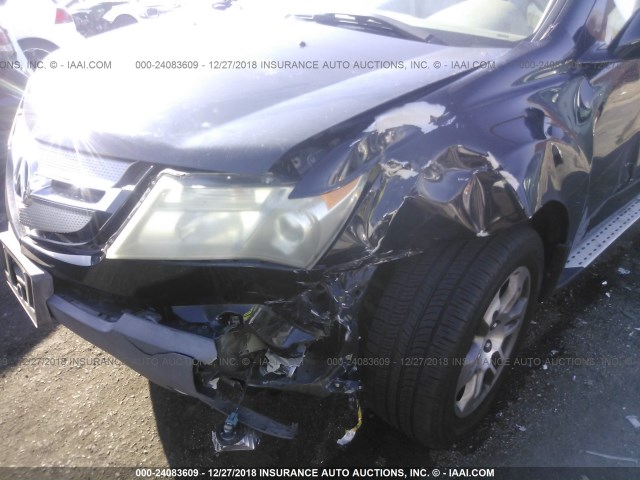 2HNYD28447H520194 - 2007 ACURA MDX TECHNOLOGY BLACK photo 6